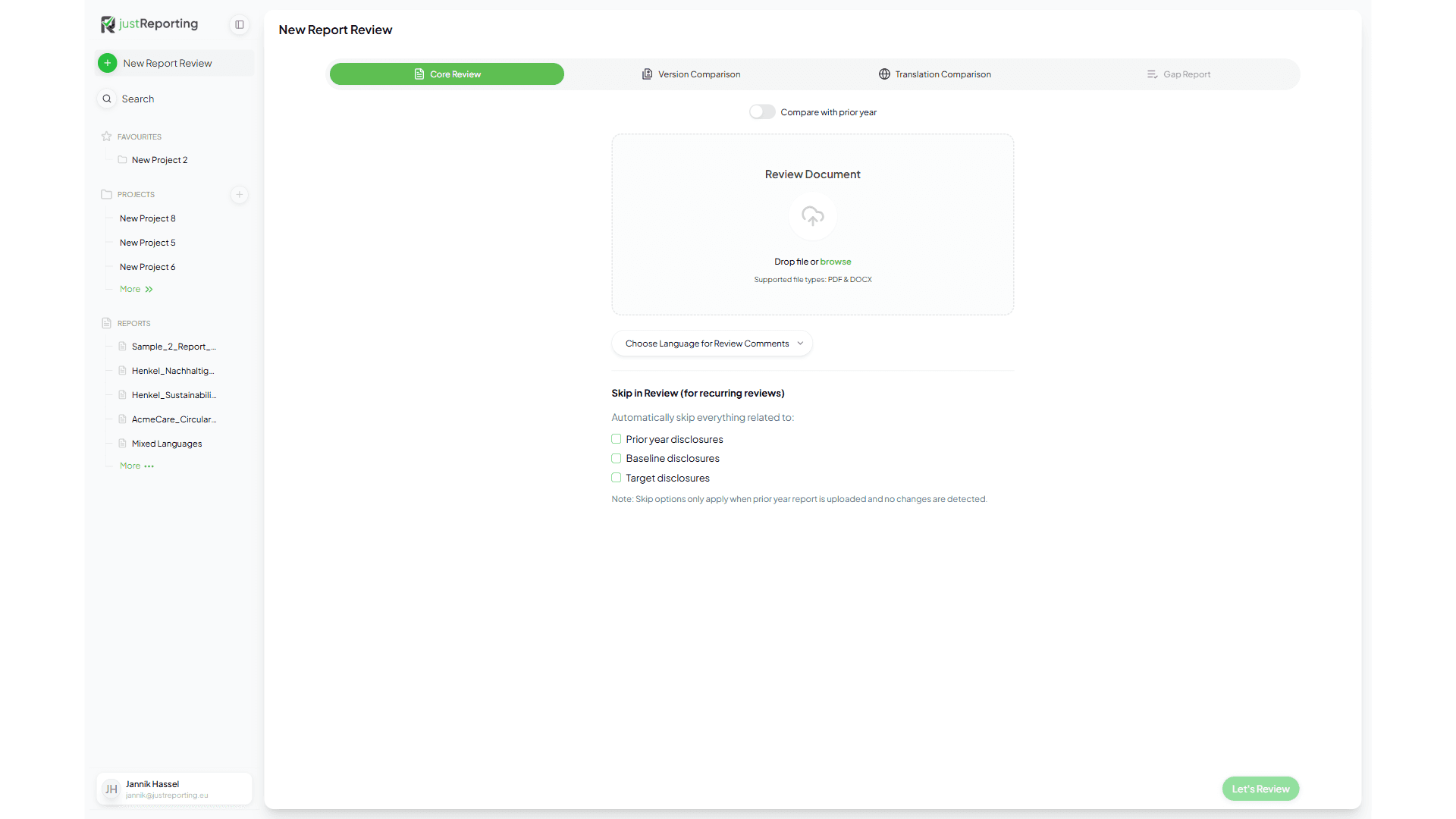 Upload dialog